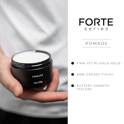 Forte Series Hair Pomade for Men, Medium Flexible Hold, Low Shine, 3 oz, Water Based for Slicked Back Hairstyles, Thick, Non-Greasy, by Alex Costa