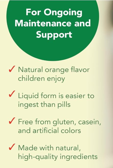 Calcium liquide au magnésium pour enfants au goût d'orange 473 ml