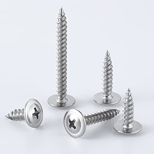 Image of WensiLon #8 Phillips Truss Head Wood Screws Stainless Steel 410 Quick Metal Self Tapping Assortment Kit