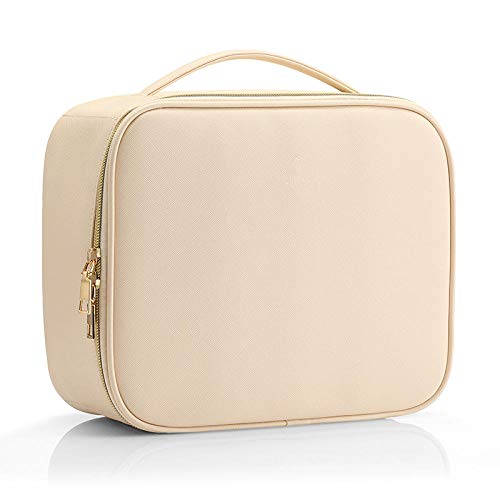 Makeup bag Portable Makeup Case Storage Bag Makeup Case Makeup Organiser Bag/for Women and Girls Travel business Make Up Bag - beige