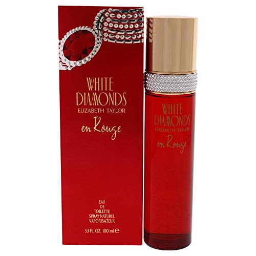 Women's Perfume by Elizabeth Taylor, White Diamonds En Rouge, Eau De Toilette EDT Spray, 3.3 Fl Oz