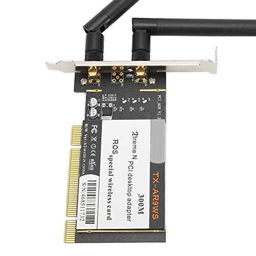 Tarjeta de red ASHATA, adaptador PCI 300Mbps 802.11bg/n para escritorio, 2.4GHz con 2 antenas, compatible con XPWIN7/WIN8/WIN10 miniatura 4