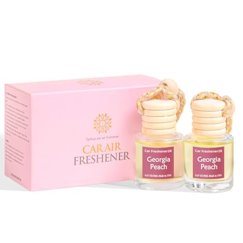 Image of Hanging Car Air Freshener, Long Lasting Essential Oil Diffuser, Non-Toxic New Car Scent, Cute Car Fresheners for Women, 2 Pack Made in USA