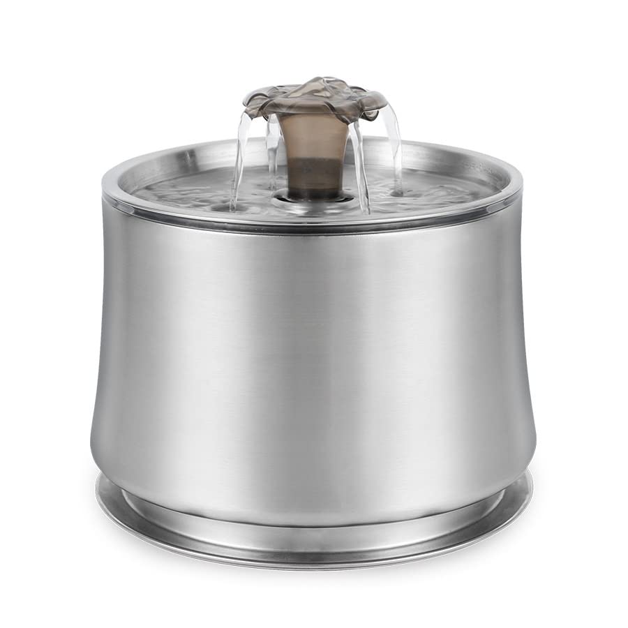 Fuente automática para agua de mascotas en acero inoxidable