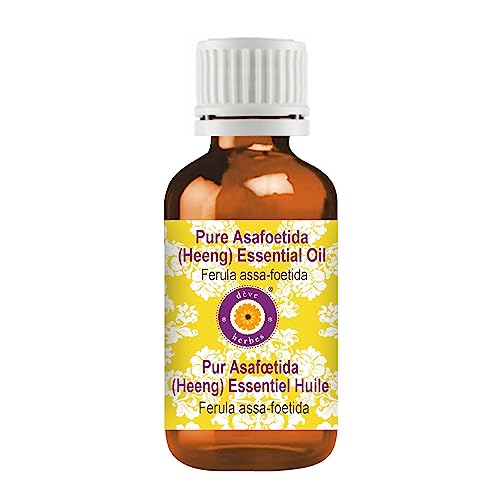 Deve Herbes Pure Asafoetida (Heeng) Essential Oil (Ferula Assa-Foetida) Therapeutic Grade Steam Distilled 5Ml (0.16 Oz) #TOP16