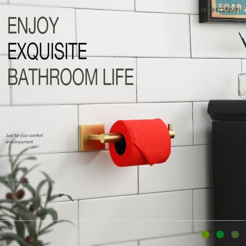Image of KOKOSIRI Toilet Paper Holder Tissue Paper Dispenser for Bathroom Toilet Roll Holder Brushed Gold Stainless Steel B2005BG