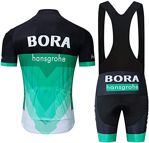 HOMTOL Abbigliamento Ciclismo Set Manica Corta Tuta Ciclismo Uomo Completo Ciclismo Estivo Per Bici Da MTB Con Pantaloncini Imbottiti in Gel Traspirante e Ad Asciugatura Rapida