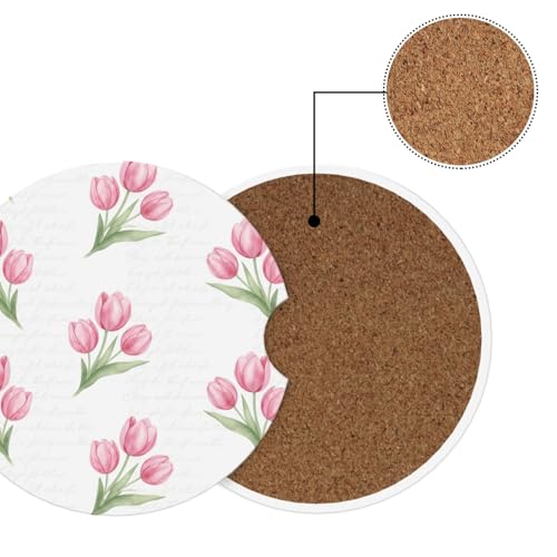 2 Pack de Posavasos de Cerámica para Auto 2.56 pulgadas miniatura 6