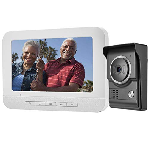 Video Intercom,Video Doorbell Wired,7 Inches Wired Video Door Phone Intercom System Kit 1-Camera