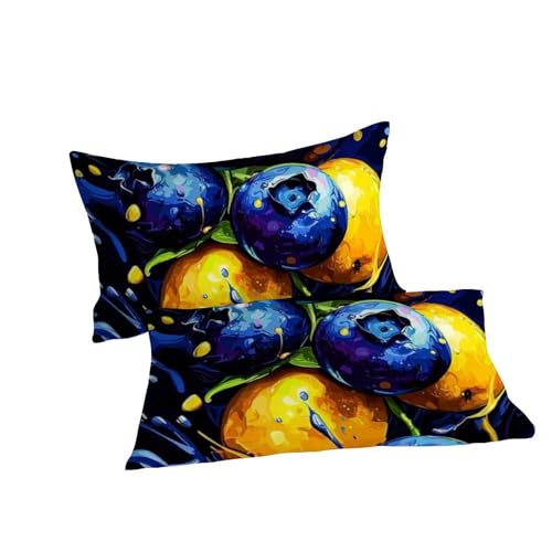 Housse de couette bleuets et citrons pour un sommeil doux - 7