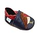 Dotty Fish Chaussures Cuir Souple bébé et Bambin. Chaussure Marine avec Holly Le Rouge-Gorge. Garçons et Filles. 3-4 Ans (27 EU)