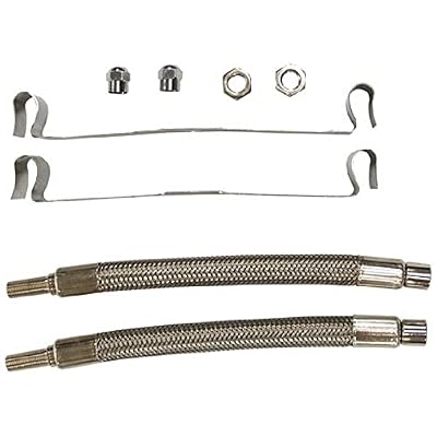 Wheel Masters 8009 Stainless Steel Hand Hole Mount - 2 Hose Kit for 16- 19.5 Inner Dual Wheels, Silver