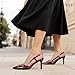 IDIFU Red Slingback Kitten Heels for Women Stiletto Heel Closed Pointed Toe Pumps Buckle Straps Dress Shoes Sexy Prom Party Work Trendy Fashion Comfortable Pumps Dressy Shoes(Burgundy Patent, 7)