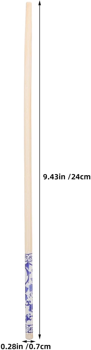 Disposable Chopsticks Set, 50 Pairs, Traditional Chinese Blue and White Porcelain Style, Non-slip Decorative Sticks for Sushi, Ramen, Party Dining