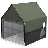 YeeBeny Cat Litter Box Cover, Enclosed Cat Potty Cat Litter Box Cover, Open Curtain for Easy Access to The Top Closed Cover, Removable for Easy Cleaning and Care