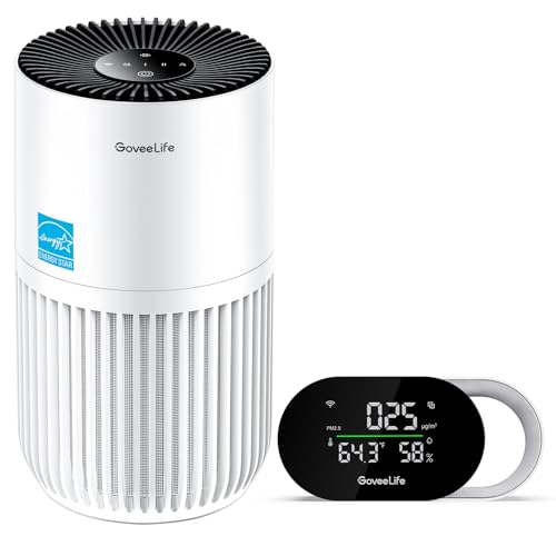 GoveeLife Mini Air Purifier Bundle with Smart Air Quality Monitor