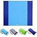 Produktbild meteor Extra Large XXL Picknickdecke Outdoor stranddecke wasserdichte sanddichte Draussen Decken wirklich super groß Camping-Decke (XXL - 200 x 220, Blau/Marineblau)