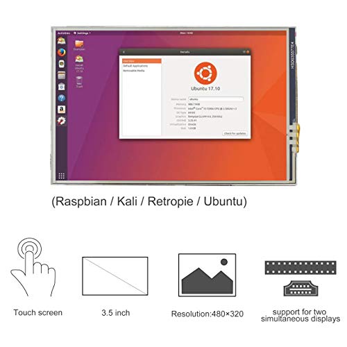 Image of for Raspberry Pi 3 B+ 3.5 inch Touch Screen with Case, 320x480 Pixel Monitor TFT LCD Game Display [Support Raspbian, Ubuntu, Kali, RetroPie System]