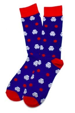 Chaussettes Stormtrooper Star Wars blanches et noires en coton