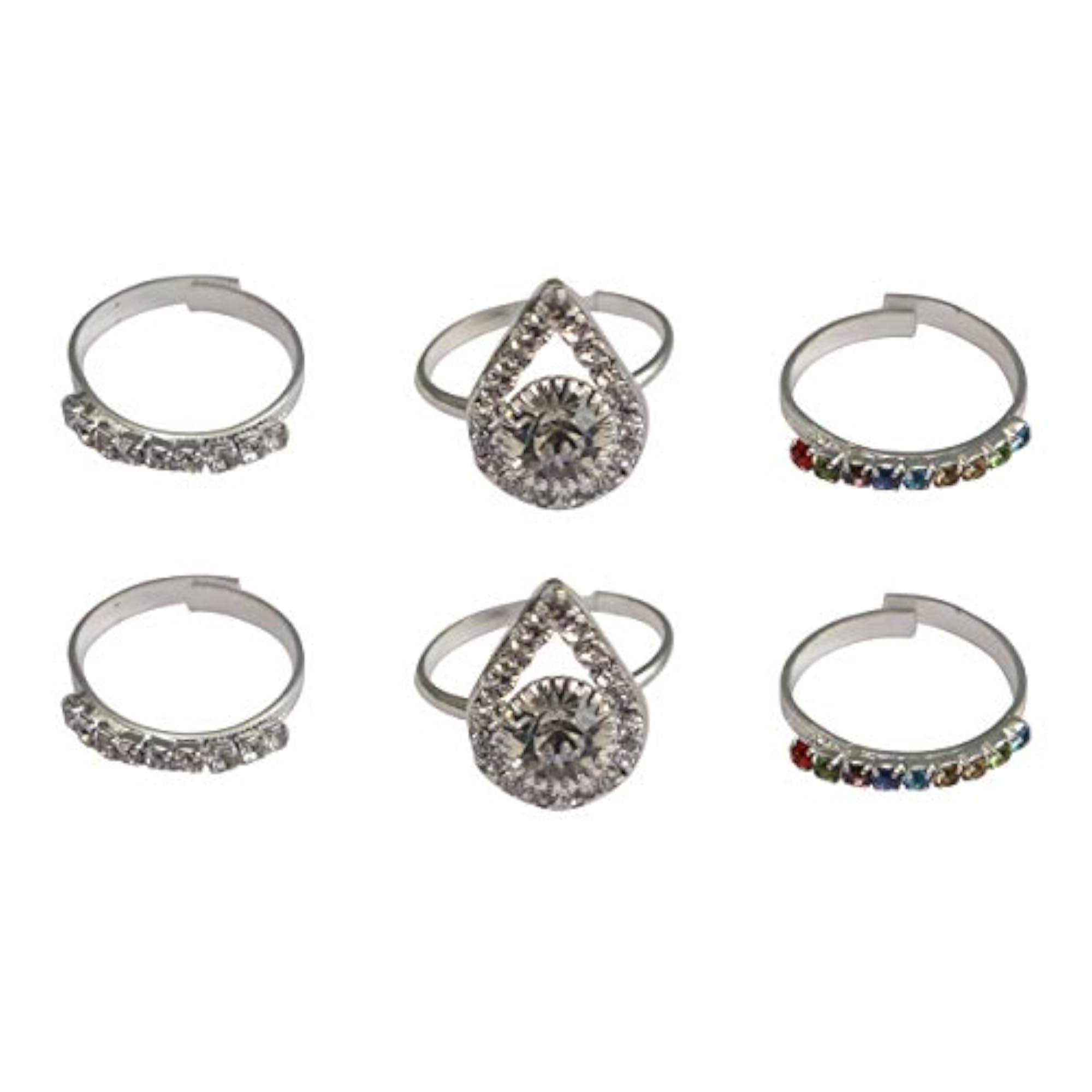 Set of 3 Pairs Toe Rings - Traditional Design