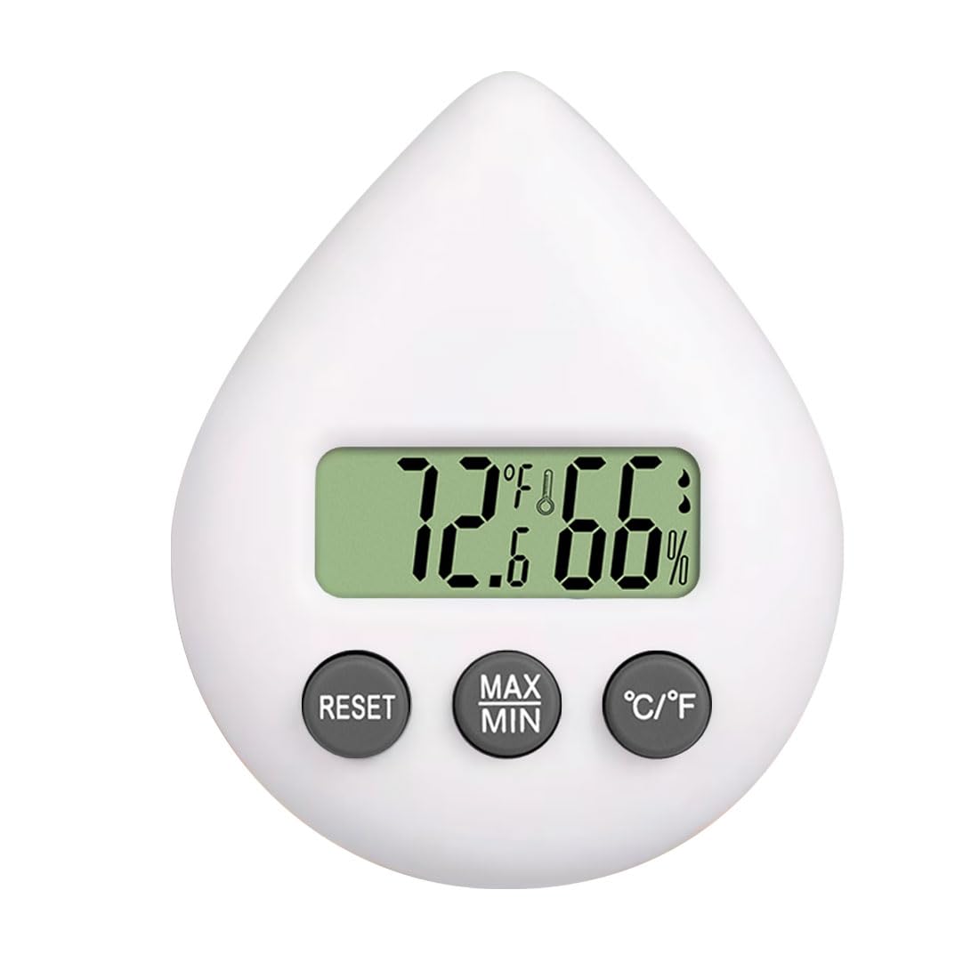 Indoor Thermometer Digital Hygrometer Humidity Gauge, Room Thermometer, Temperature and Humidity Monitor, with Maximum and Minimum Records, for Home Office Greenhouse (White)