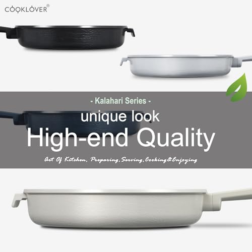 COOKLOVER Nonstick Ceramic Fry Pan, 8 Inch - Solid Black