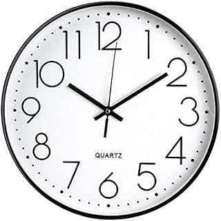 Tebery 12 Inch Modern Wall Clock, Non Ticking Silent Quartz Battery Operated Round Easy to Read Kitchen Clock For Home/Office/School
