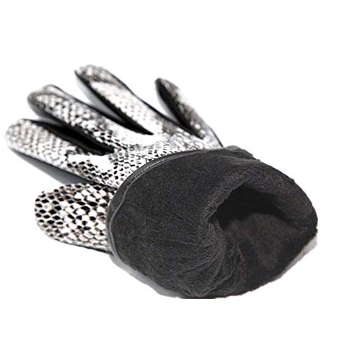 Handschuhe Echte Leder-Handschuhe weiche Warmer Touch Screen Handschuhe Thick einen.Kreislauf.durchmachentreibende Fäustlinge (Color : Snake Texture, Gloves Size : M)