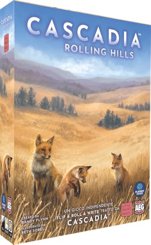 Cascadia Rolling Hills juego de mesa italiano roll and write Little Rocket Games