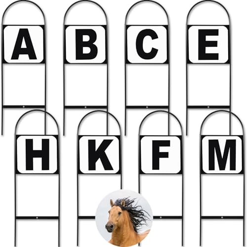 ITULCYO 8PC Dressage Letters Arena Markers，Dressage Letters for Arena Equestrian Athletes Letters Dressage Arena Letters Arena Dressage Letters Dressage Arena Markers Letters（A，B，C，E，F，H，K，M）