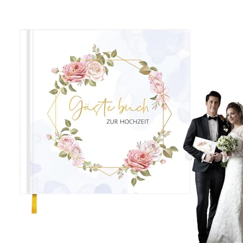 Libro de visitas de boda, álbum de recuerdos de boda para carteles, libro de firmas de invitados para fiestas de cumpleaños, elegante libro de visitas para bodas, recepciones, fiestas de cumpleaños