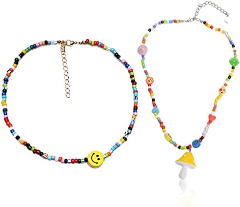Misawce Y2K Beaded Choker,2 PIECE 
