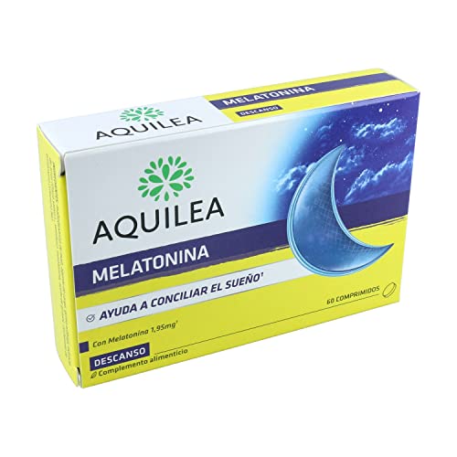 AQUILEA Melatonina 60 Comprimidos - Ayuda a Conciliar el Sueño - Vuelve a Dormir cuando Toca - Con Vitamina B6 - Complemento Alimenticio