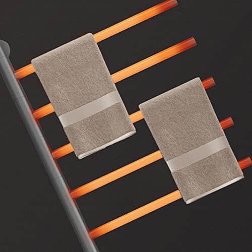 Sèche-serviettes électrique rotatif 180° 82W avec thermostat réglable et minuterie - 3
