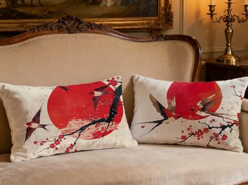 Coussin oiseau en velours crème pour une ambiance cocon