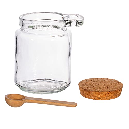 StoreCORE Glass Jar with Cork Lid and Spoon - Modern, Durable Container for Kitchen, Bath, and More - Compact and Versatile Design for Grains, Coffee, Bath Salts - Image 4