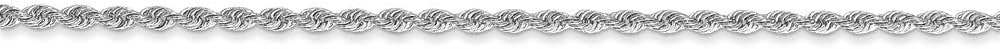 Chain Necklace 14K White Gold Rope Diamond-cut 24 in 1.5 mm