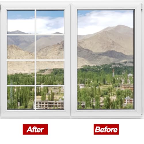 5 Teiliges Window Grid Kit, Insgesamt 10 m Selbstklebende Fenstergittereinsätze Zierleiste zum Abziehen und Aufkleben für Wände Zierleisten Dekoration für Fensterrahmen