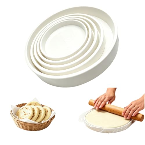 5 Pcs Molde para Arepas Colombianas, Double Layer Reinforced Durable Arepa Mold Set, Multi Size Shaping Ring for Gorditas, Empanadas, Tortillas, BPA-Free, Dishwasher Safe Latin Kitchen Tools
