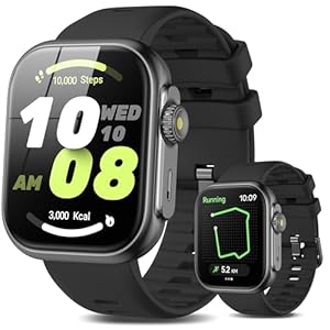 Smart Watch [GPS, Alexa Built-in], 24/7 Heart Rate Monitor with HRV, SpO2/Stress/Sleep Tracker, Bluetooth Call, 3ATM Waterproof, 12-Day Battery, 100+ Sport Modes Fitness Tracker Watches for Men Women