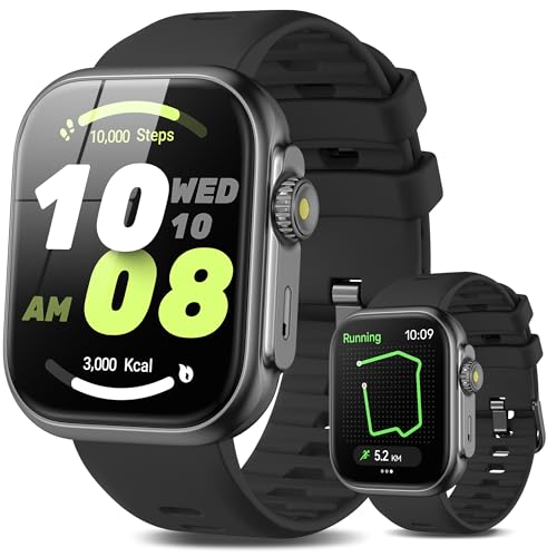 Smart Watch [GPS, Alexa Built-in], 24/7 Heart Rate Monitor with HRV, SpO2/Stress/Sleep Tracker, Bluetooth Call, 3ATM Waterproof, 12-Day Battery, 100+ Sport Modes Fitness Tracker Watches for Men Women