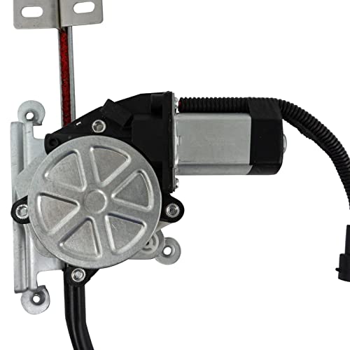 Image of TRQ Front Passenger Side Power Window Motor and Regulator Assembly Power One Touch Compatible with 1997-2003 Freightliner FLD112 1997-2010 FLD120 2003-2010 FLD120SD 2001-2010 FLD132
