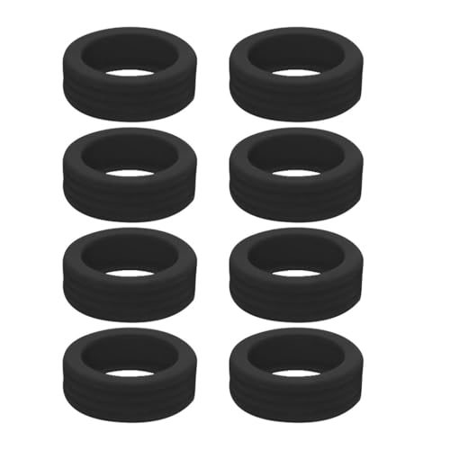 Zymoplas 8 Uds. Protector de ruedas fácil de equipaje Reduce el ruido hecho con cubierta protectora de rueda de equipaje de Gel de sílice de silicona, negro