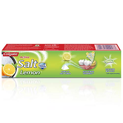 Image of Colgate Plaque Removal Toothpaste Active Salt - 100 G (Salt And Lemon)