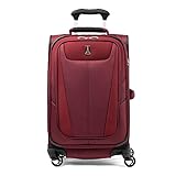 Travelpro Maxlite 5 Softside Expandable Carry on Luggage with 4 Spinner Wheels, Lightweight Suitcase, Men and Women, Burgundy, Carry On 21-Inch
