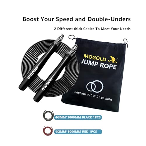 Jump Rope, High Speed Weighted Jump Rope - Premium Quality Tangle-Free - Self-Locking Screw-Free Design - Jump Ropes for Fitness - Skipping Rope for Workout Fitness, Crossfit & Home Exercises - Image 6