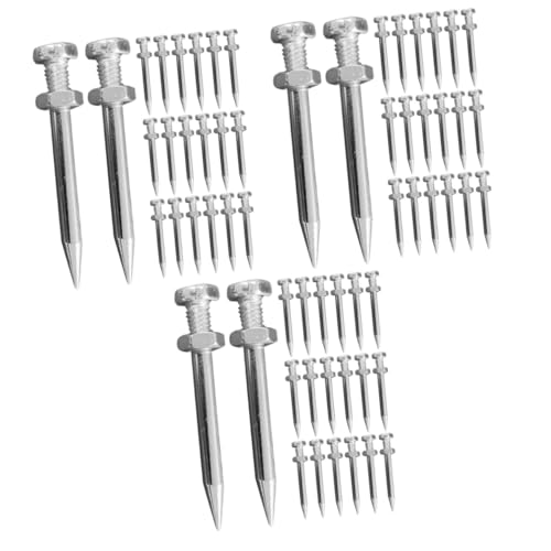 OSOLADY 3sets Lawn Aerator Shoes Metal Spikes Aerator Shoes Pegs for Yard Tools Rolling for Grass 40pcs*3