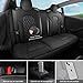 CAR PASS Car Seat Covers for Tesla Model 3 Nappa Leather Bling Diamond Car Seat Protector Full Coverage Airbag Compatible Custom Fit 2017 2018 2019 2020 2021 2022 2023 2024, Black Rhinestone Full Set