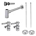 Kingston Brass CC53301DLTRMK2 Concord Vessel Sink Plumbing Supply Combo Kit, 30-Inch, Polished Chrome