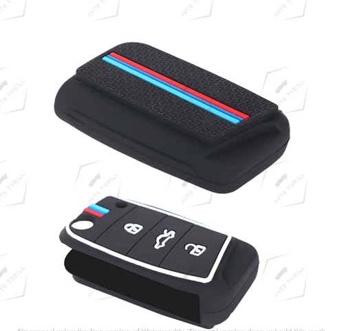 Image of Auto Thrill Premium Metal Alloy Key Cover for Skoda and Volkswagen - Kushaq | Octavia | Kodiaq | Superb | Slavia | Passat | Taigun | Tiguan | Virtus | T ROC 3 Button flip Key.